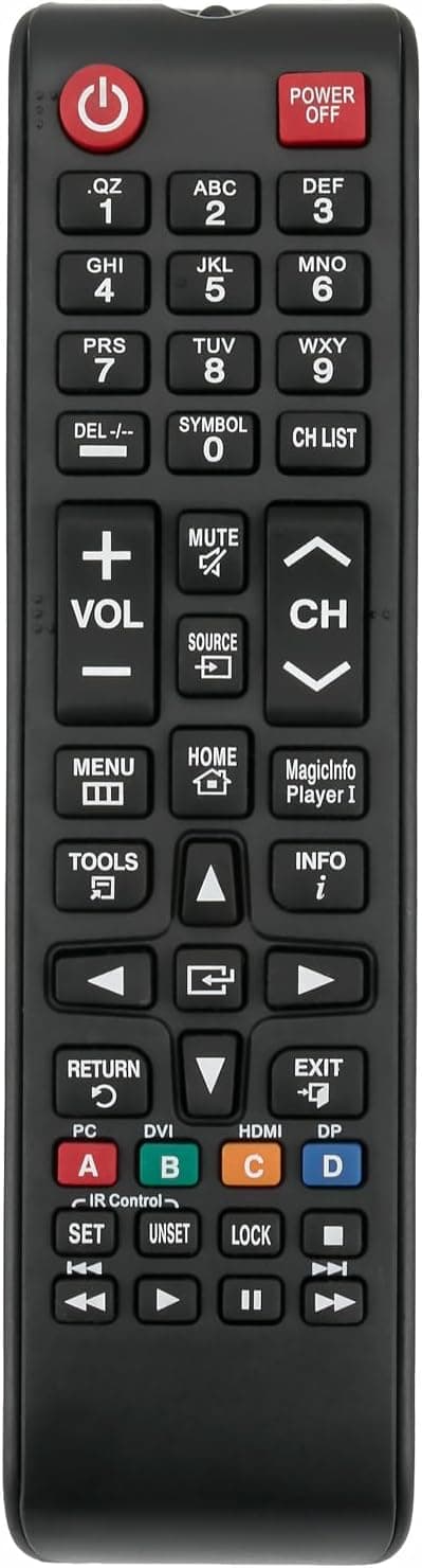 Detalle de VINABTY BN59-01180A replacement remote for Samsung LFD display monitors