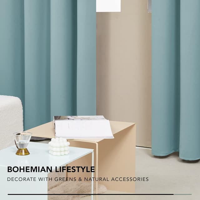 Thumbnail 6 de Deconovo super soft thermal insulated pencil pleat blackout curtains (2 panels) – black out light and help with temperature control