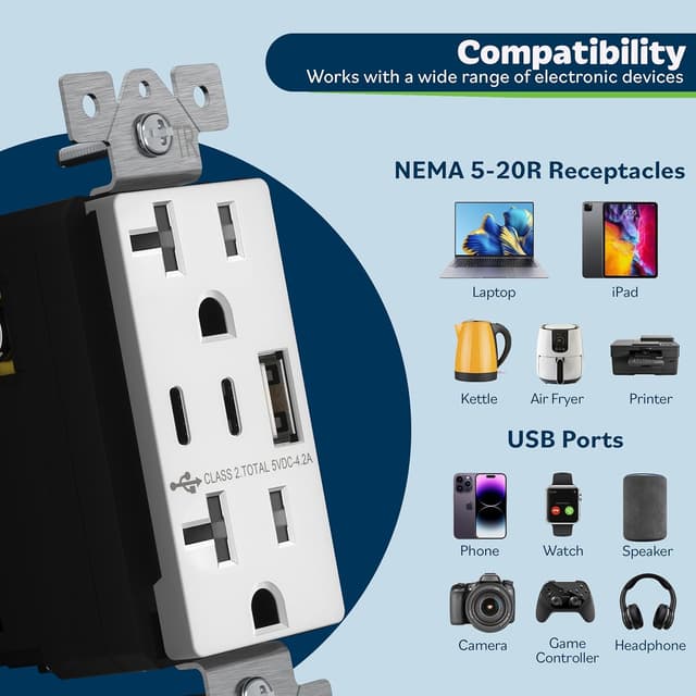 Thumbnail 6 de TOPGREENER TU22042AC2 21W USB Outlet