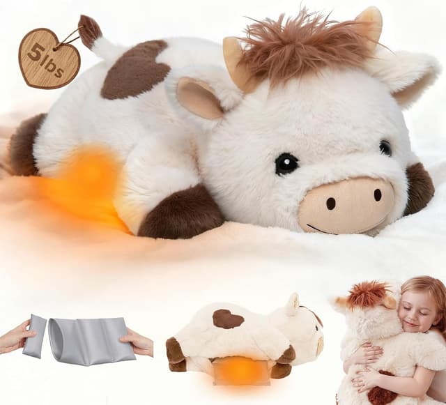 Imagen de Mewaii 23-Inch Weighted Cow Plush en OfertitasTOP