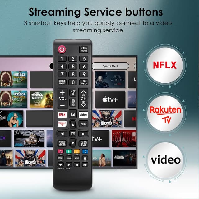 Detalle de (2 Pack) Universal Samsung TV Remote Replacement (Universal for Samsung Smart TVs)