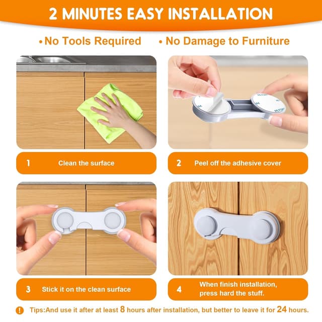 Detalle 2 de Kimsky Kindersicherung Schrank, 12er Set