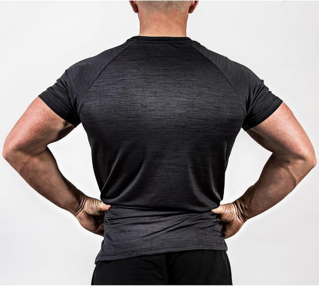 Detalle de Satire Gym T-Shirt sportiva da uomo traspirante (S-XXL) per corsa e fitness