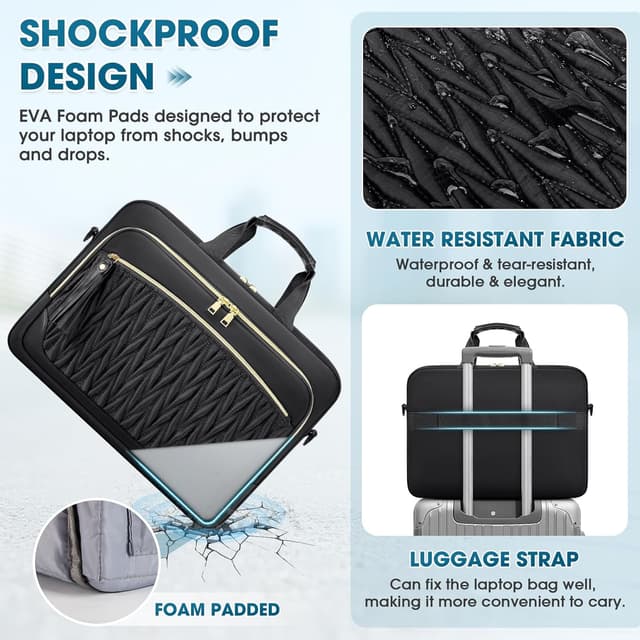 Thumbnail 4 de RAINSMORE Laptoptasche 17,3 Zoll Damen