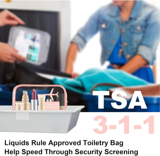 Detalle de OSDUE beauty case trasparente TSA 20x15 cm