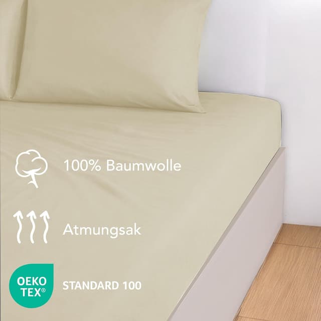 Detalle 2 de Dreamzie Spannbettlaken 200 x 200 cm Jersey