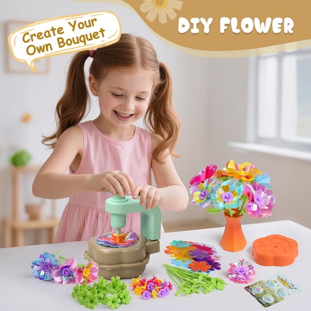 Thumbnail 4 de Scvcid DIY Art Flower Toys Fabric Bouquet Kit