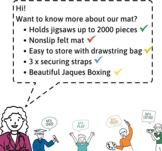 Thumbnail 4 de Jaques of London Jigsaw Mat 2000-piece puzzle mat 🧩