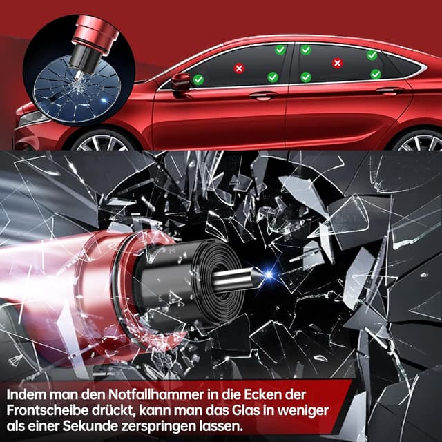 Thumbnail 2 de Gecool Martillo de emergencia 2 en 1 con cortador 4 piezas