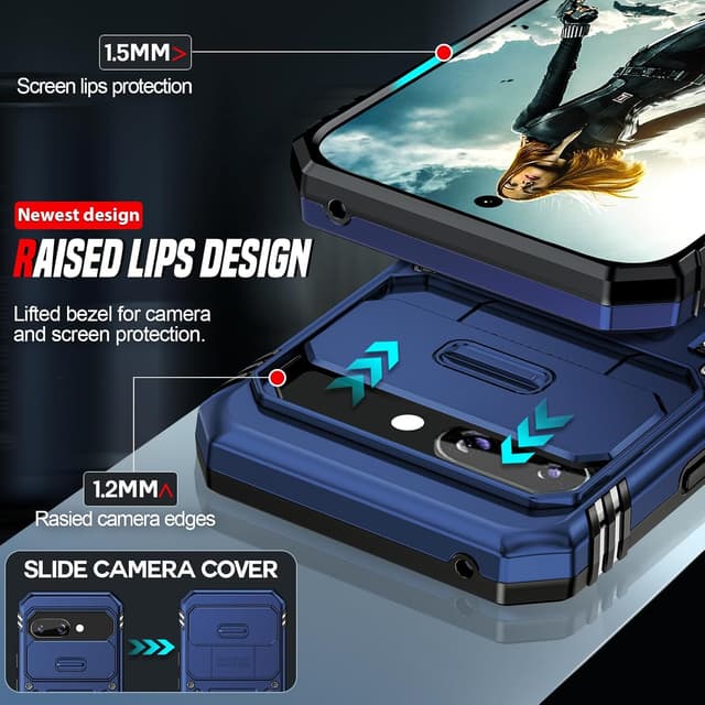 Detalle 2 de LeYi Google Pixel 9a case with ring stand