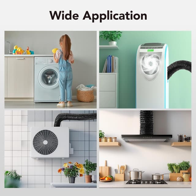 Thumbnail 5 de Dryer Vent Hose 4" Insulated Flexible Duct 16ft 🛠