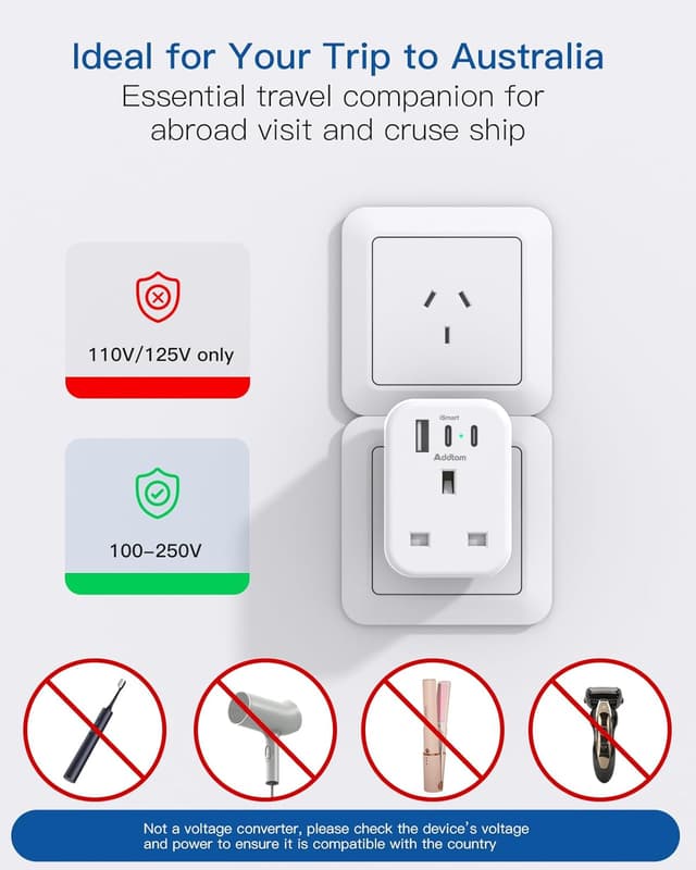 Thumbnail 5 de UK to Australia Plug Adapter Type I 3250W