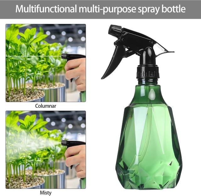 Detalle 2 de AIOUHMYM 2 x 500 ml water spray bottles for plants (mist & jet modes)