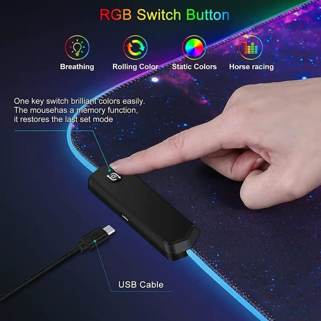 Thumbnail 1 de UCMDA Tappetino Mouse Gaming RGB 800x300mm