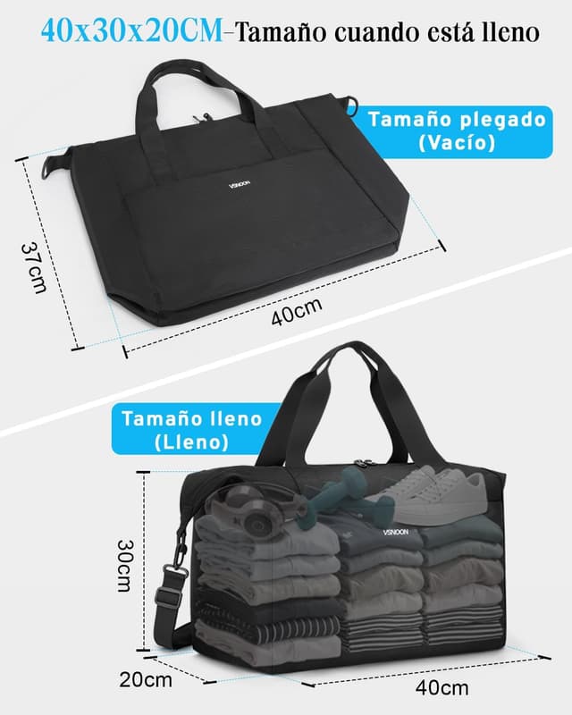 Detalle 2 de VSNOON Bolsa de Cabina 25L 40x30x20 Negra