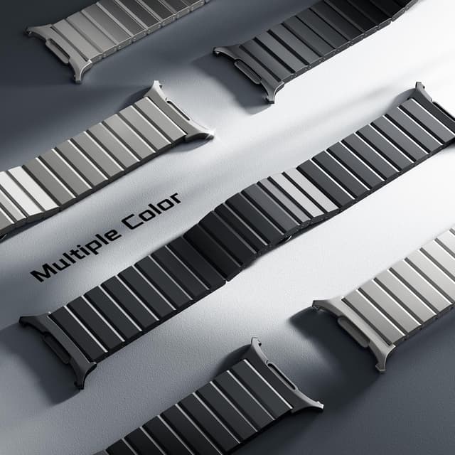 Detalle de LULULOOK Titanium Strap for Samsung Galaxy Watch Ultra 7 (47mm) – DLC scratch-resistant 24mm replacement