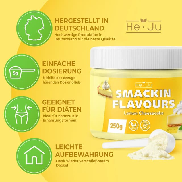 Thumbnail 3 de He-Ju Flavour Pulver Lemon Cheesecake 250g 🍋