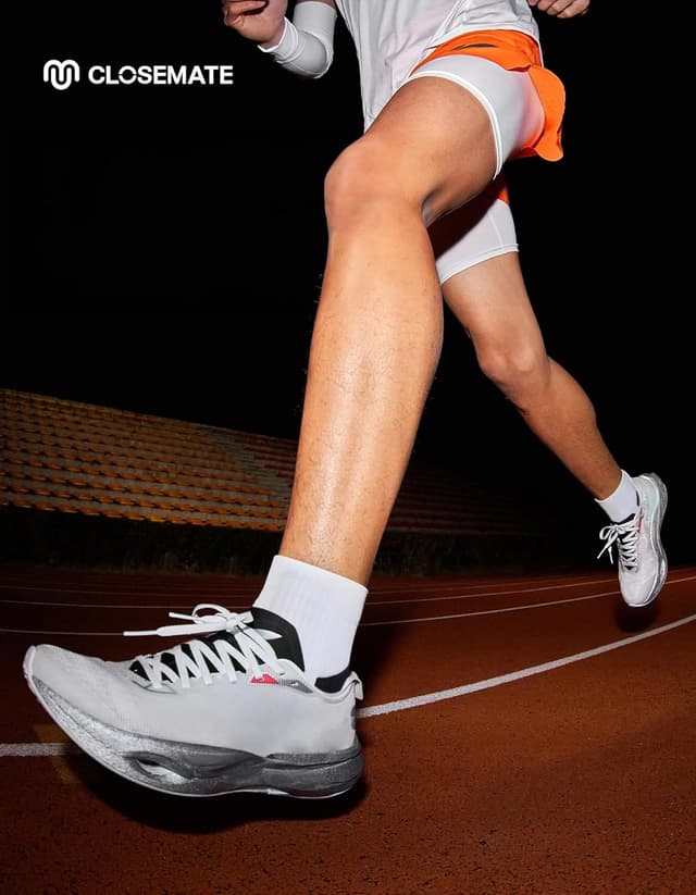 Detalle de CLOSEMATE 6 Paar Quarter Sneaker Socken für Herren – atmungsaktive Baumwoll-Laufsocken mit Frotteesohle