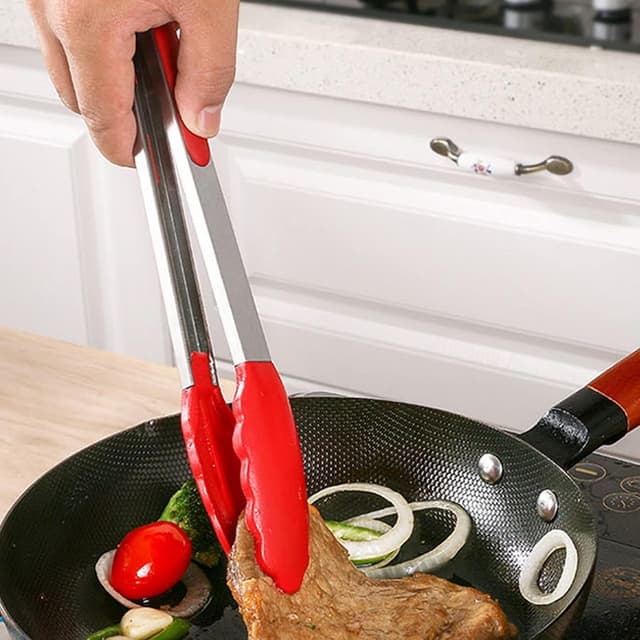 Detalle 2 de ZHIYE 9” Kitchen Tongs 4-Pack