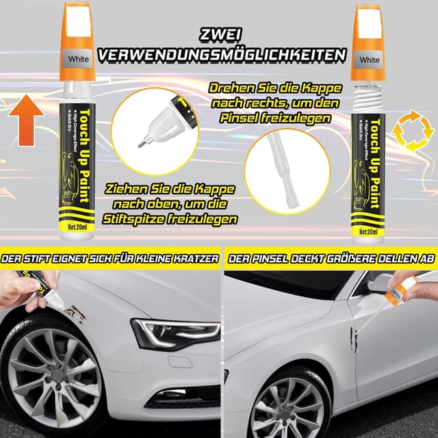 Detalle 2 de prowithlin Lackstift Auto Weiß 20 ml