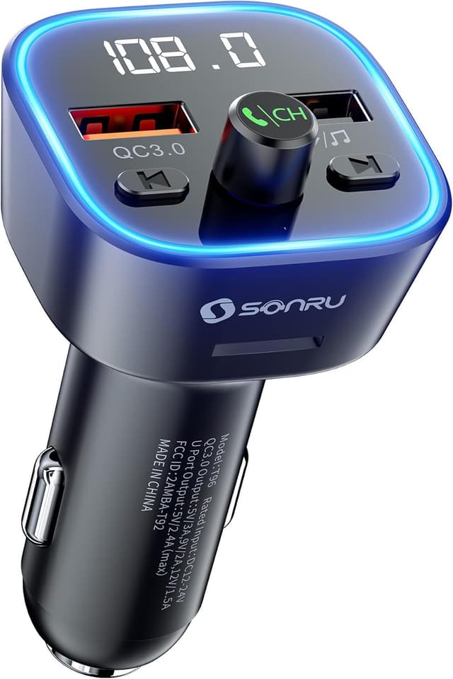 Detalle de SONRU FM Transmitter Bluetooth 5.3 36W