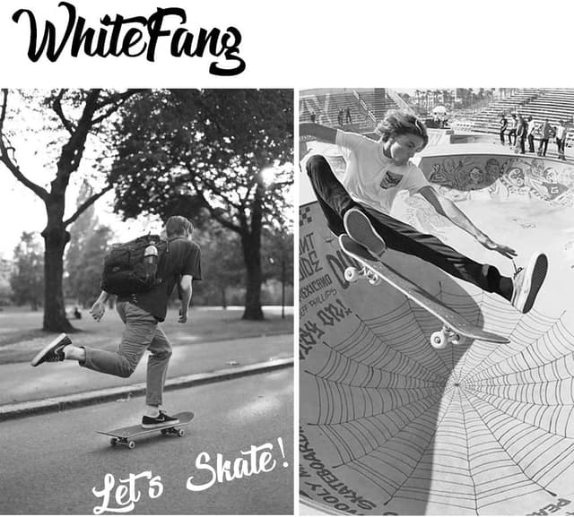 Thumbnail 6 de WhiteFang 31 x 7.88" Beginner Complete Skateboard (7-Layer Canadian Maple, Double Kick)
