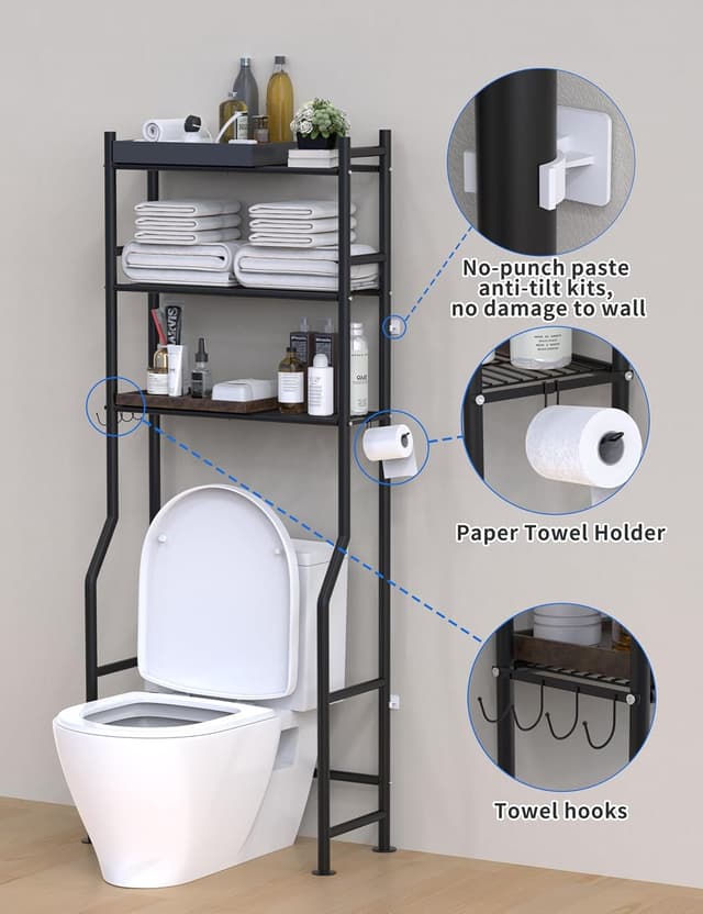 Thumbnail 4 de Livilord 3-Tier Over The Toilet Storage 26"