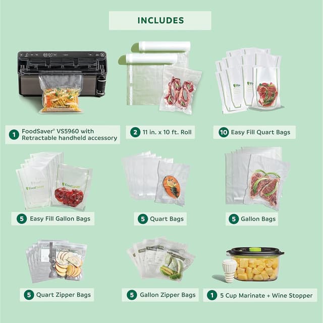 Thumbnail 6 de FoodSaver Elite All-in-One Liquid+ Vacuum Sealer with Bags