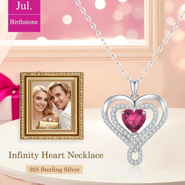 Detalle de llyish Collier femme en argent 925 doré au pendentif cœur (bijou idée cadeau)