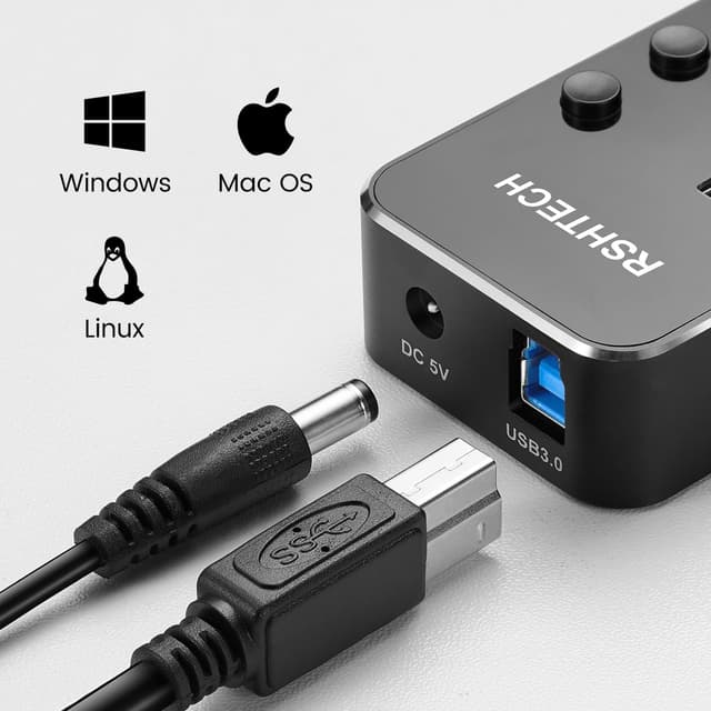 Thumbnail 4 de RSHTECH USB Hub Aktiv 3.0 7 Ports