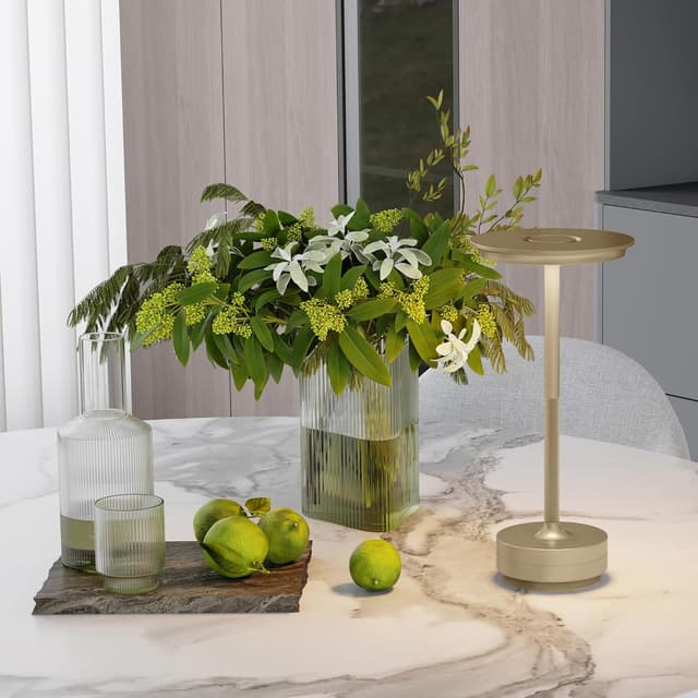 Detalle de TBBGA 2-Pack Rechargeable Cordless Table Lamps with Stepless Dimming (Champagne Gold)