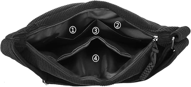 Thumbnail 1 de Jiliyote Umhängetasche Damen cord Schwarz