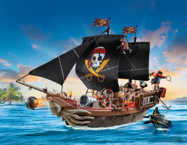 Detalle 2 de Playmobil Gran barco pirata juguete 4 años 🚢