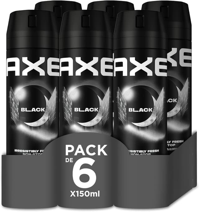 Detalle de Axe Desodorante Bodyspray Black 150ml pack 6