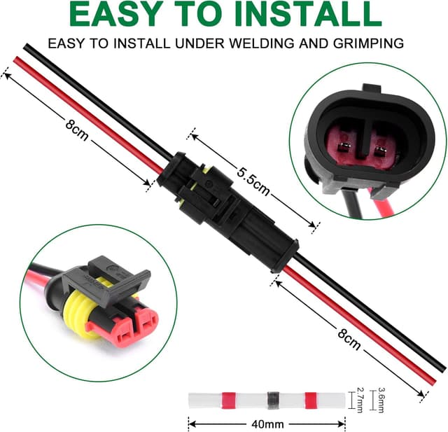 Thumbnail 2 de URAQT 2‑Polig Steckverbinder Set 5 Sätze