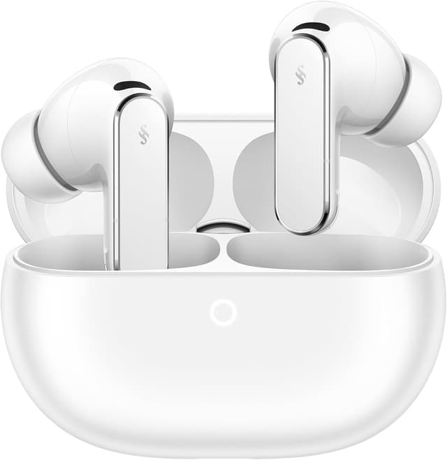 Detalle de HUAWEI FreeBuds Pro 5 Wireless Earbuds (White) – Dual-Engine AI Noise Cancelling, Secure Fit, IP57