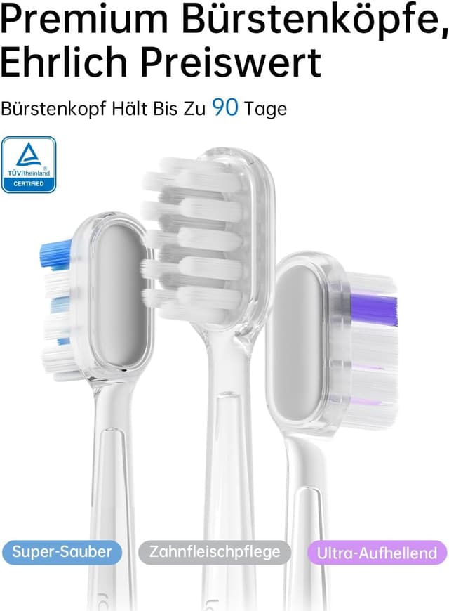 Detalle 2 de Laifen Wave elektrische Zahnbürste mit 3 Köpfen