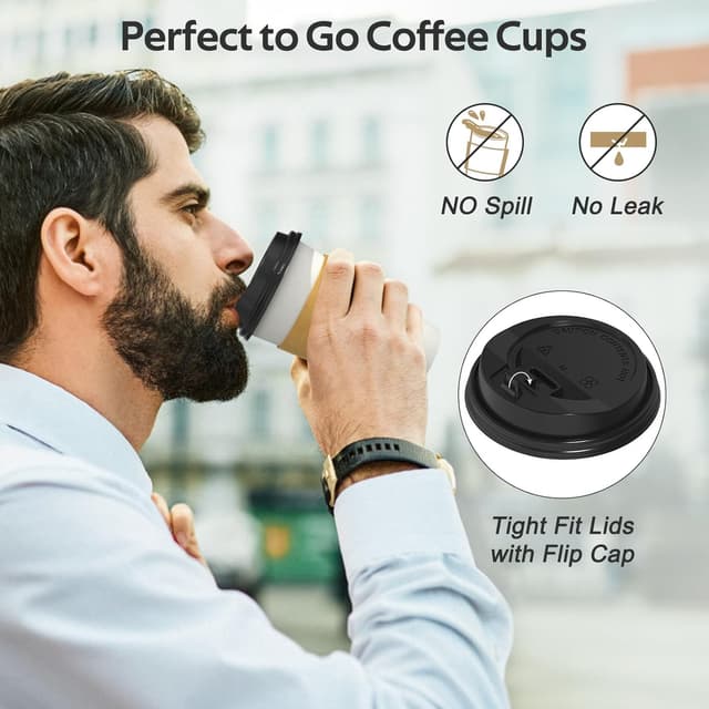 Thumbnail 3 de Dealusy Disposable Coffee Cups 16 oz