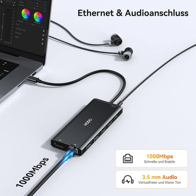 Thumbnail 5 de HODO Dockingstation Laptop 2 Monitore USB-C