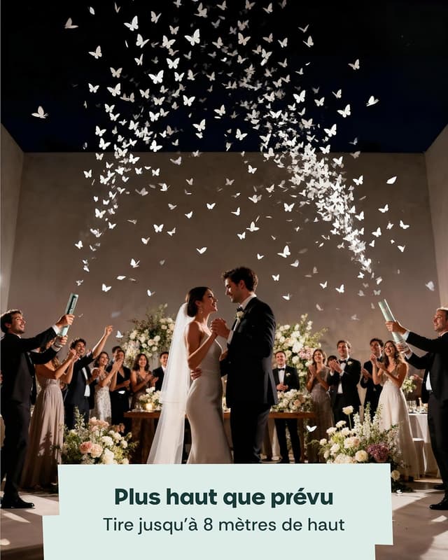 Thumbnail 2 de Partyjoker 5 Canons à Confettis Papillons 5 m