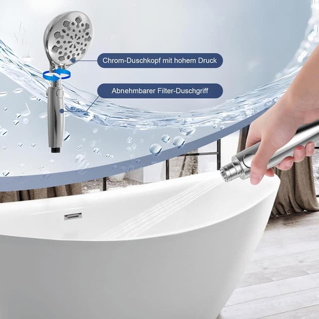 Thumbnail 3 de SURFOU Duschkopf mit Schlauch 1,5 m