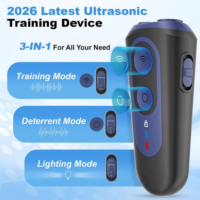 Detalle 2 de Holercoco Anti Barking Device for Dogs with 3 Modes and Ultrasonic Deterrence (50ft range)