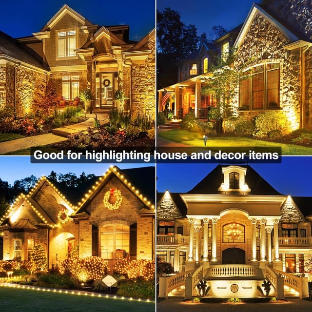 Detalle 2 de NATPOW Garden Lights mains powered 5V spotlights for lawn 🌳