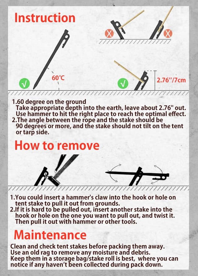 Detalle 1 de camping moon CAMPINGMOON 17-inch K45 360° Swivel Dog Tie Out Stake in 420J2 Stainless Steel