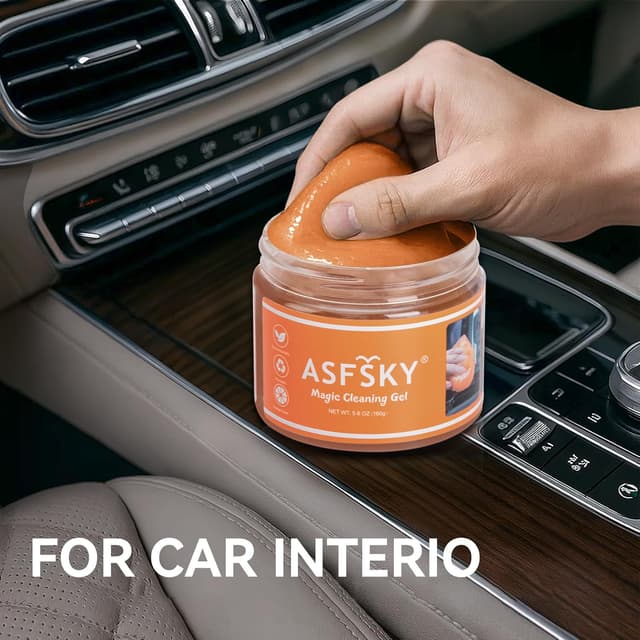 Detalle de ASFSKY Tastatur-Reinigungsgel (2 Stück) für Auto-Interieur, Computer & mehr – Orange