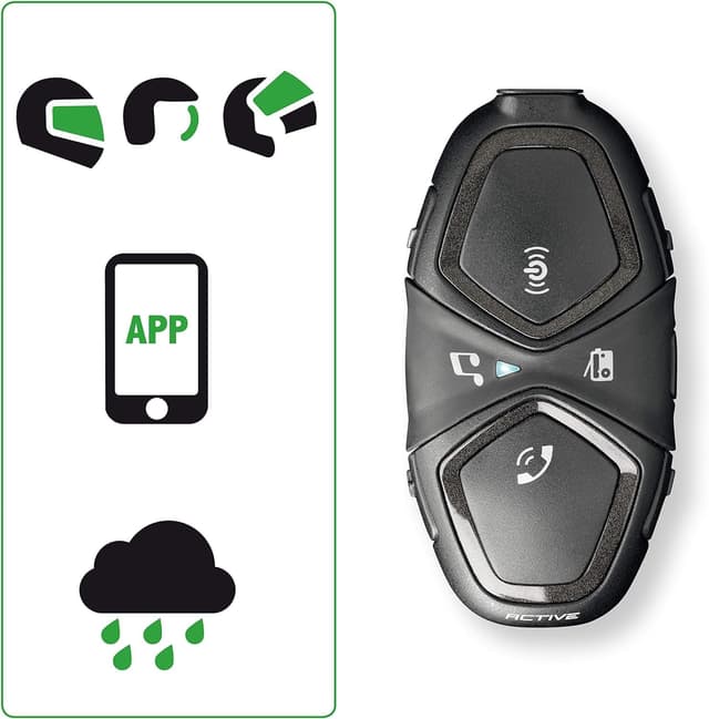 Thumbnail 4 de Interphone Active HD 📞 Intercomunicador Motocicleta 4 Personas, IPX67