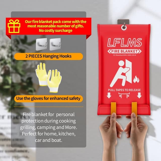 Thumbnail 2 de Emergency Fire Blankets 6-Pack ⚠
