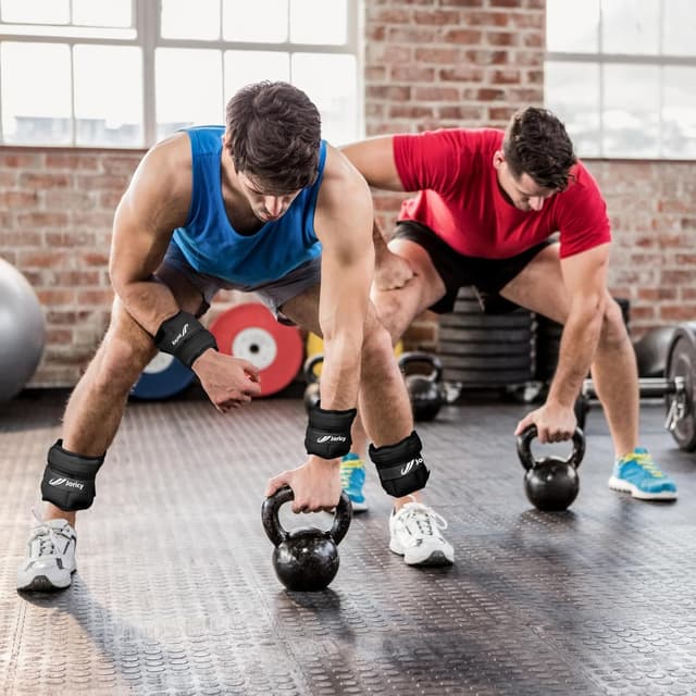 Detalle de Adjustable Ankle Weights Set (1–6 LBS per pair) With Removable Sand Inserts for Women & Men