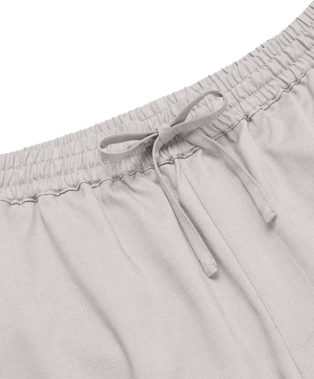 Detalle de COOFANDY pantaloni lunghi da uomo con coulisse in vita: leggeri casual estivi e da spiaggia