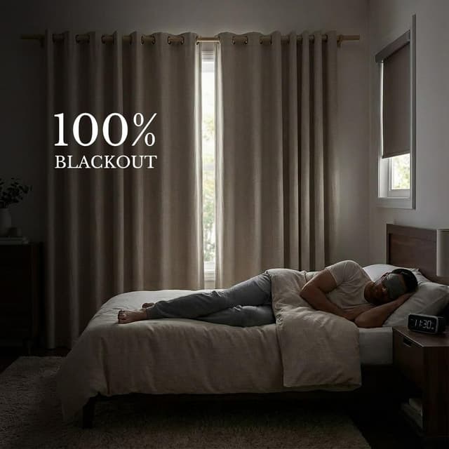 Thumbnail 1 de NICETOWN 100% Blackout Curtains 95 in
